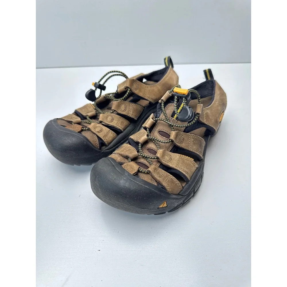 Keen Newport H2 Mens Brown Leather Waterproof Sport Hiking Sandals Size 8.5